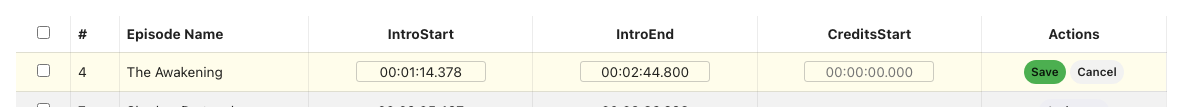 Inline editing